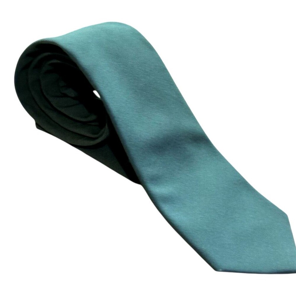 Bespoke New York Tie Solid Green Men's Slim Modern Necktie preppy minimalist